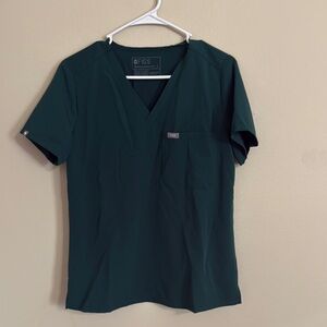 Figs Forrest Green with black drawstring set